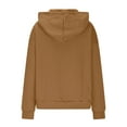 thumbnail image 5 of Otntypg Womens Cable Knit Hooded Sweater Tops Loose Fit Casual Fall Winter Long Sleeve Drawstring Button V Neck Solid Color Hoodie Outwear Coat with Pockets Gold XL, 5 of 7