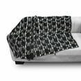 thumbnail image 3 of Octopus Soft Flannel Fleece Blanket, Abstract Retro Style Silhouettes Marine Monster Characters Simplistic Design, Cozy Plush for Indoor and Outdoor Use, 50" x 70", Black and White, by Ambesonne, 3 of 6