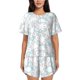 thumbnail image 1 of Fotbe Rabbit And Star Conjunto de Pijama Estampado para Mujer, 2 Piezas, Ropa de Dormir con Camiseta de Manga Corta y Shorts Suaves-XX-Large, 1 of 6