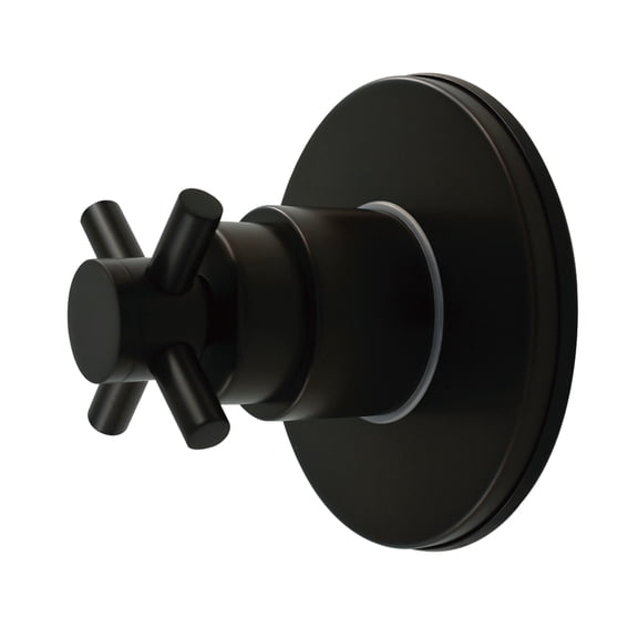 Kingston Brass KS4030DX Concord Single-Handle Six-Way Diverter Valve with Round Trim Kit in Matte Black