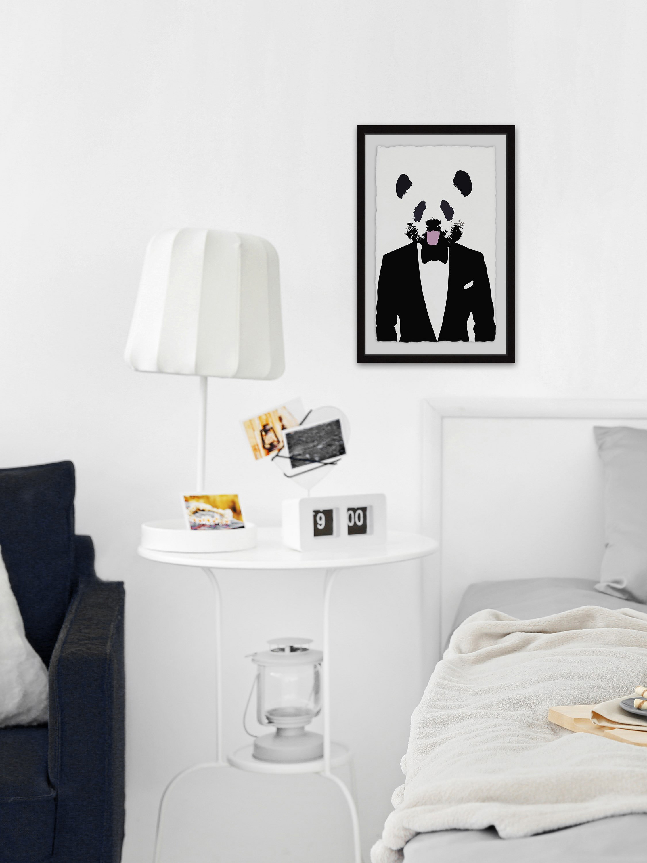 Oh Mister Panda Framed Painting Art Print, 30.00" x 1.50"