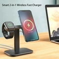 thumbnail image 2 of ZheElen Support de Charge de Table pour Montre Intelligente, Support de Chargeur Sans Fil pour Cellulaire, Argent, 2 of 6
