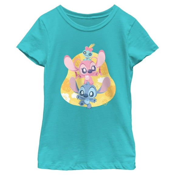 Girls Lilo & Stitch Trio Playing Together T Shirt