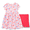 Pink Multi, variant on Toddler Girls Printed Dress and Bike Shorts Outfit Set, 2-Piece, Sizes 18M-5T