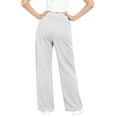 thumbnail image 3 of Sweatpants Women Baggy Wide Leg High waisted Lounge Casual Sweat Pant With Pockets Light Gray L, 3 of 3