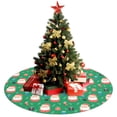 thumbnail image 3 of 48 Inch Christmas Tree Skirt – Velvet Plush Tree Mat, Soft Thickened Polyester with Red Ties, Single-Sided Printing, Available in 30in/36in/48in, Perfect for Holiday Xmas Tree Decoration, 3 of 7