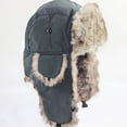 thumbnail image 4 of Unisex Men Women Russian Hat Trapper Bomber Warm Trooper Ear Flaps Winter Ski Hat Cap Headwear, 4 of 8