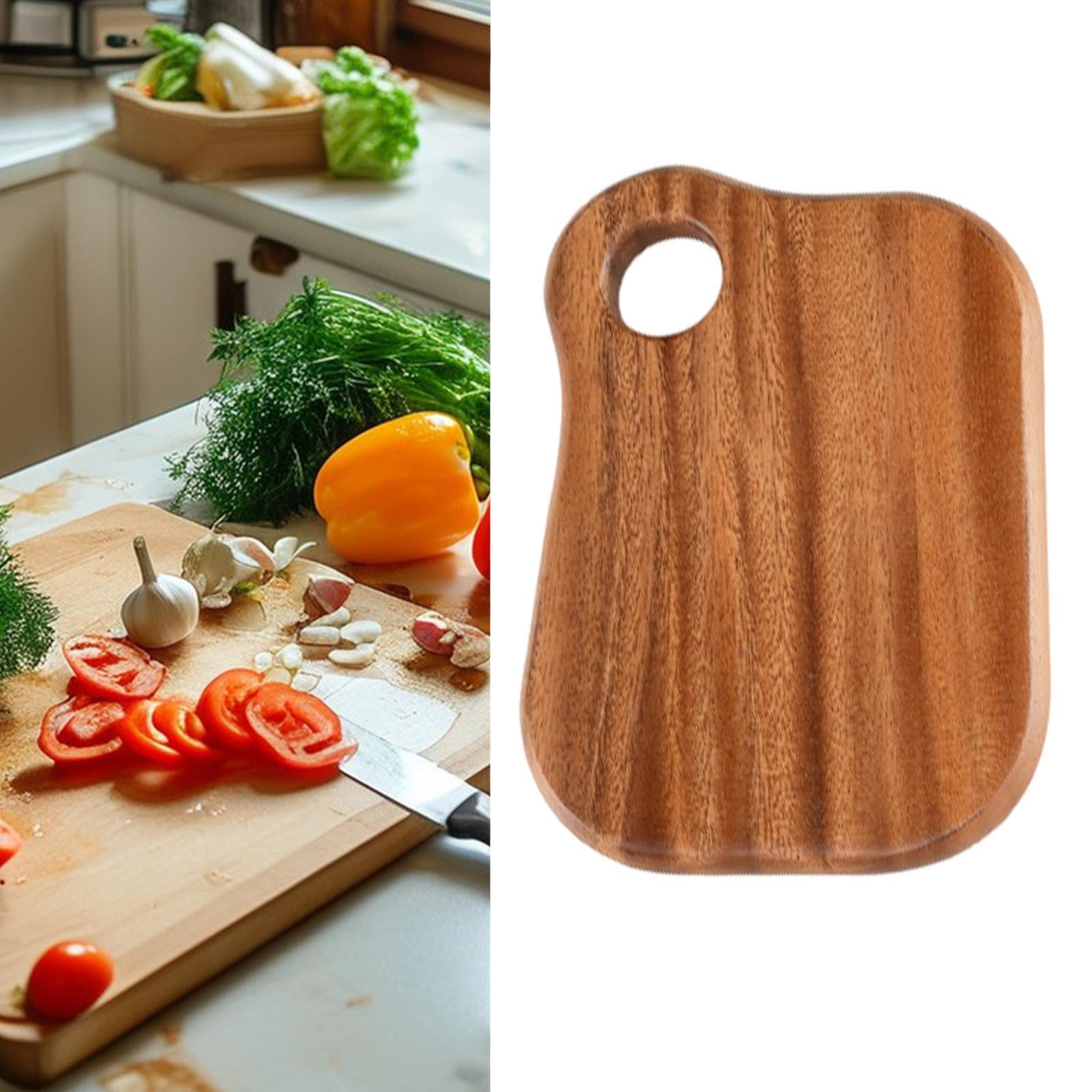 Fancyes Wood Cutting Board Cheese Board Serving Board, Food Serving Tray,Chopping Block Small Bread Board for Steak Cheese Meat Fruit Walnut S