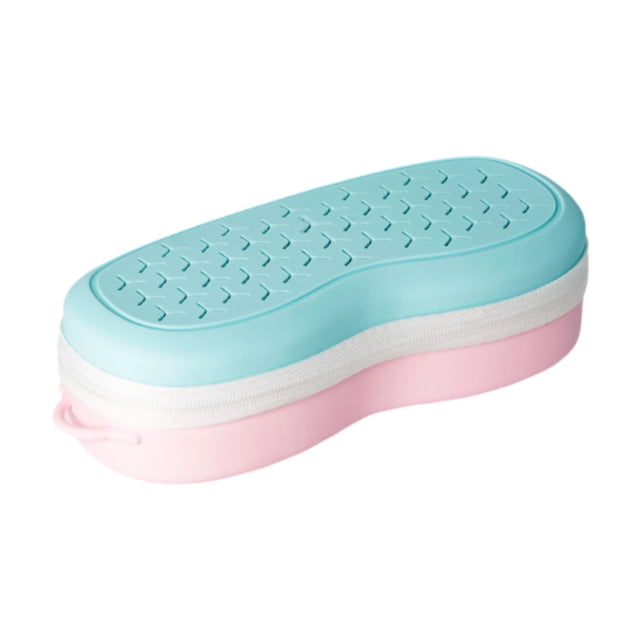Estuche para gafas de natación, caja de almacenamiento para gafas de natación, estuche protector portátil impermeable para de natación para mujeres y Azul Rosa
