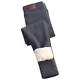 thumbnail image 2 of Leggings de invierno para mujer, pantalones térmicos elásticos para senderismo, pantalones de yoga cálidos, mallas gruesas Gris, 2 of 9