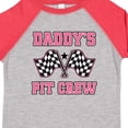 thumbnail image 4 of Inktastic Daddy's Pit Crew Design with Checkered Flags Girls Toddler T-Shirt, 4 of 5
