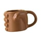 thumbnail image 3 of Taza de café con diseño de puño, 300 ml, cerámica, regalo para amantes del café, para hombres y mujeres. Marrón, 3 of 9