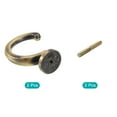 thumbnail image 3 of Uxcell Curtain Holdback Aluminum Alloy Wall Mounted Curtain Holders Drapery Tieback Hooks Bronze 2Pcs, 3 of 6