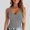 #591-Gray, variant on Women's Spring Summer V Neck Solid Cami Tank Top Slim Fit Elegant Simple All Match Layering or Outwear Blouse Gift
