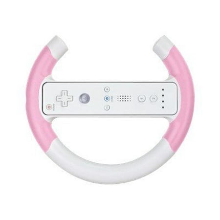 dreamGEAR Turbo Wheel - Steering wheel attachment for game console - pink - for NINTENDO Wii Remote