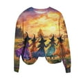 thumbnail image 6 of DOSUKRAI Halloween Sweatshirts for Women Graphic Sweatshirts Long Sleeve Crew Neck Pullover Fall Lightweight Sweater Tops 2025 Multicolor,L, 6 of 6