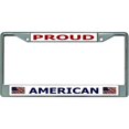 thumbnail image 1 of Cadre de Plaque d'Immatriculation Fière American Chrome, 1 of 1