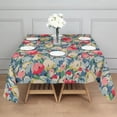 thumbnail image 3 of Pioneer Flower Floral Print Pattern Square Tablecloth,Waterproof Square Table Cover,Wipeable Spillproof Washable Table Cover for Home Kitchen Party Decor 42"X42"(107x107cm), 3 of 6