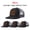 Black and gray, variant on CUSTOM Letter Leather Patch Mesh Baseball Cap Breatheable & Adjustable Unisex, Essential for Outings & Fishing Trips
