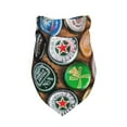 thumbnail image 3 of Bingfone Beer Caps-Washable Dog Scarf Triangle Adjustable Puppy Bandana Bib Handkerchief For Medium Large Dog Cat, 3 of 9