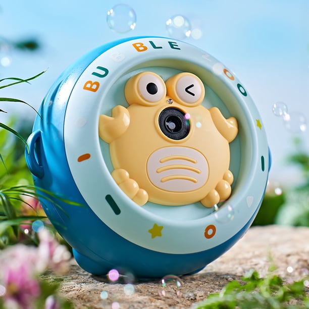 Soplador de burbujas automático, fabricante de burbujas eléctrico en forma de cangrejo, No tóxico para niños