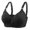 Black, variant on Bras for Women,Plus Size Push Up Bra Lace Jacquard Underwire Free Comfortable Support,Sports Bras for Women,Grey,100C
