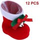 thumbnail image 1 of 12 Uds decoración navideña colgante gota patrón de Papá Noel decoración navideña flocado media bota bolsa de dulces, 1 of 5