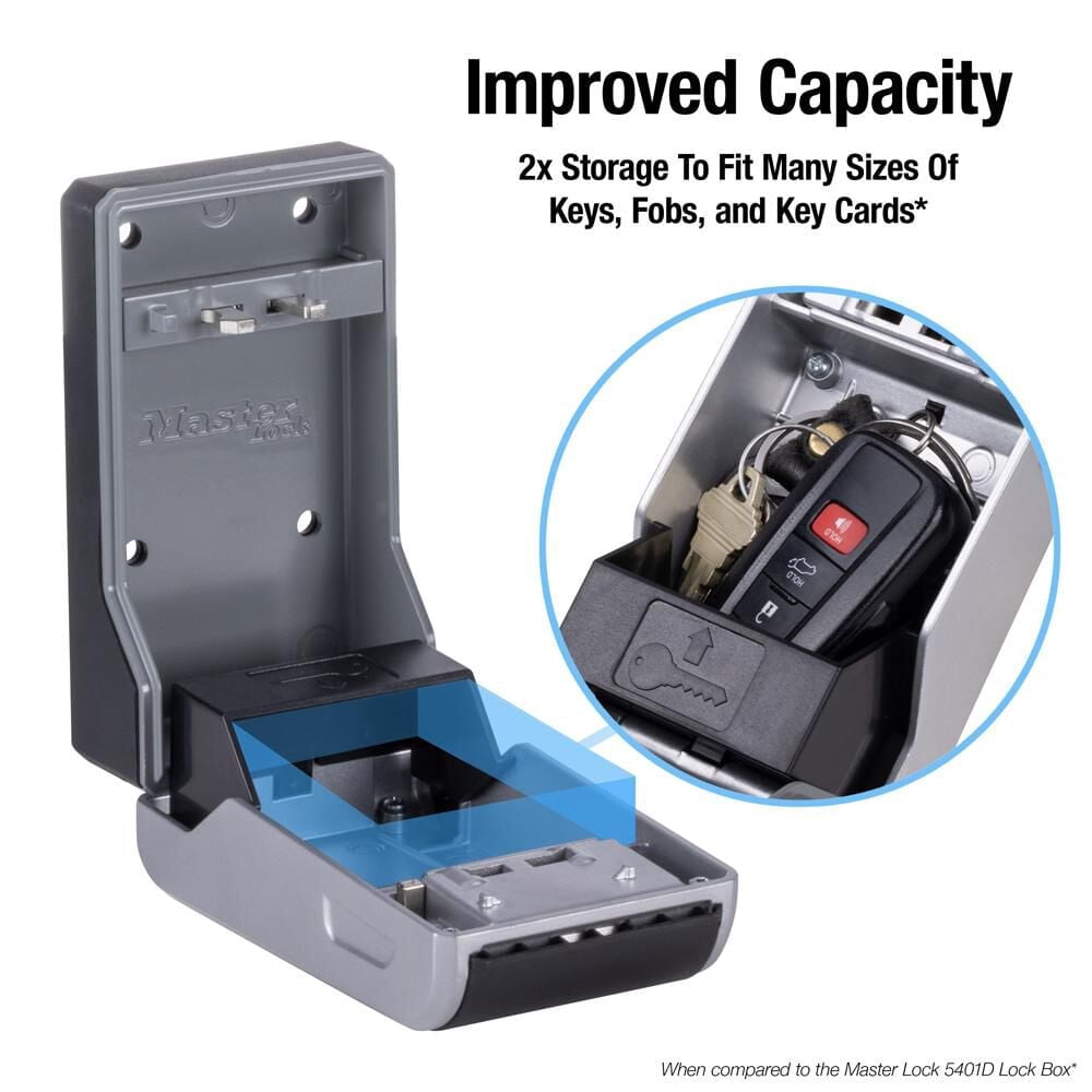 Master Lock 3 Inch Metal Body 4-Digit Locking Combination Wall Mount Lock Box