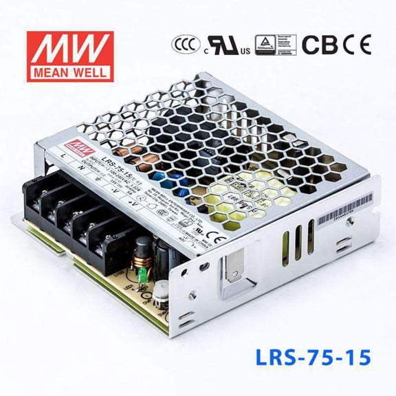 Mean Well LRS-75-15 Power Supply 75W 15V