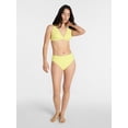 thumbnail image 2 of Time and Tru Women's and Women's Plus Ribbed Tall Triangle Bikini Top, Sizes XS-3X, 2 of 5