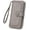 Gray, variant on Wallets for Women Leather Credit Card Holder with RFID Blocking Large Capacity Wristlet , Gray