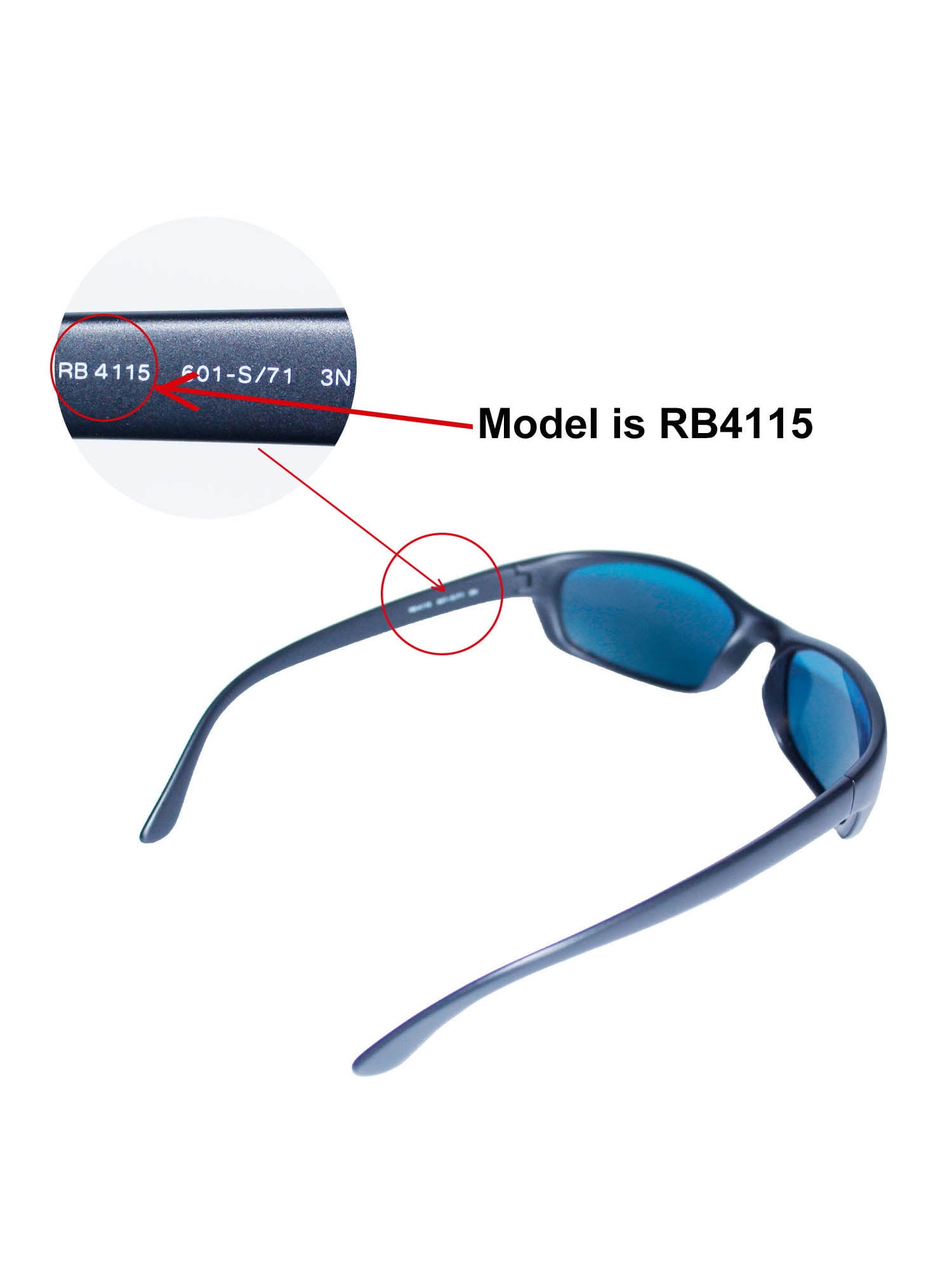 Walleva Ice Blue Polarized Replacement Lenses for Ray-Ban RB4115