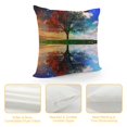 Creowell Stars Trees Water Print Pillow Covers for Couch Zipper Closure