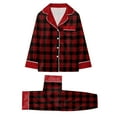 thumbnail image 5 of Jkety Silk Christmas Pajamas for Family - Matching Satin Pajamas Sets Long Sleeve Button Down Comfy Loungewear Sets, 5 of 5