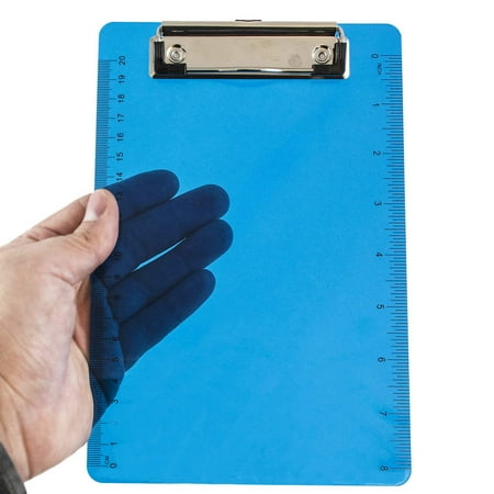 JAM Paper Plastic Clip Boards, Blue Clipboards, 2/Pack, Small, 6 x 9