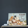 thumbnail image 6 of Christian Motivational Wall Art Canvas, Today I Choose Joy Inspirational Bible Quote Wrapped Canvas Art, Cute Dogs Vintage Rustic Decor for Living Room Kitchen Home, 6 of 7