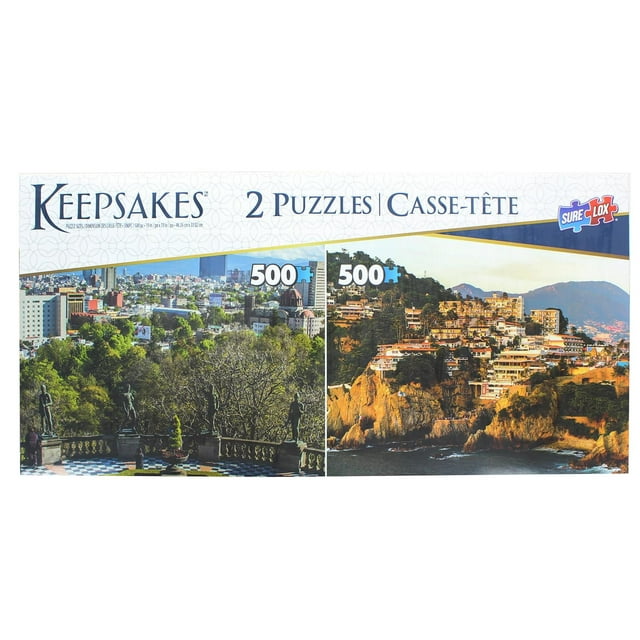 Ensemble de 2 Casse-Tête de 500 Pcs / Ville de Mexico / Acapulco