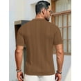 thumbnail image 5 of COOFANDY Beach Shirts for Men Vintage Knit Casual Button Down Shirt Short Sleeve Summer Holiday Clothes, 5 of 6
