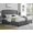 Gray 69, variant on Queen Velvet Wingback Platform Bed with Padded Headboard, Gray, No Box Spring Needed, Easy Assembly, Sturdy MDF and Particle Board Frame