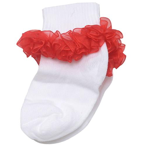 red ruffle socks for babies