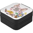 thumbnail image 3 of SKYSONIC Pig Travel Jewelry Box PU Leather Jewelry Organizer Ideal Gift for Women Girls, Portable Mini Jewelry Travel Case for Stud Earrings Rings Necklaces Bracelets, 3 of 7