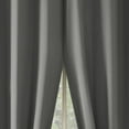 thumbnail image 4 of No. 918 Brandon 2-Piece Magnetic Closure Room Darkening  Grommet Top Curtain Panel, Gray, 54.0”W x 84"L, 4 of 9