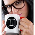 thumbnail image 2 of 3drose, Gemini, Picture of Horoscope Sign Gemini on Black and White Background, 15oz Two-tone Red Mug, 2 of 6