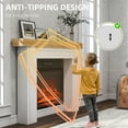 thumbnail image 6 of Modern Fireplace Mantel, Freestanding Fireplace Surround with Leg for Electric Fireplaces, 51.2" W x 40.6" H, Natural Wood, 6 of 6
