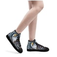 thumbnail image 5 of Biker Ride Free High Top Canvas Shoes Sneakers Black Size 4.5, 5 of 7