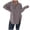 Purple, variant on Oversized Pullover Tops for Women Stand Collar Button down Solid Sweatshirts Long Sleeve Warm Pullover Blouse