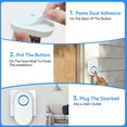 thumbnail image 6 of YOOVEE Electrical Wireless Doorbell Kit, 2 Receivers, 60 Ringtones, 4-Level Volume, Memory Function, IP44 Weatherproof - Easy Install for Home, 6 of 6