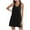 Black, variant on Women Summer Casual T Shirt Dresses Beach Cover up Plain Pleated Tank Dress Red 12(XXL)