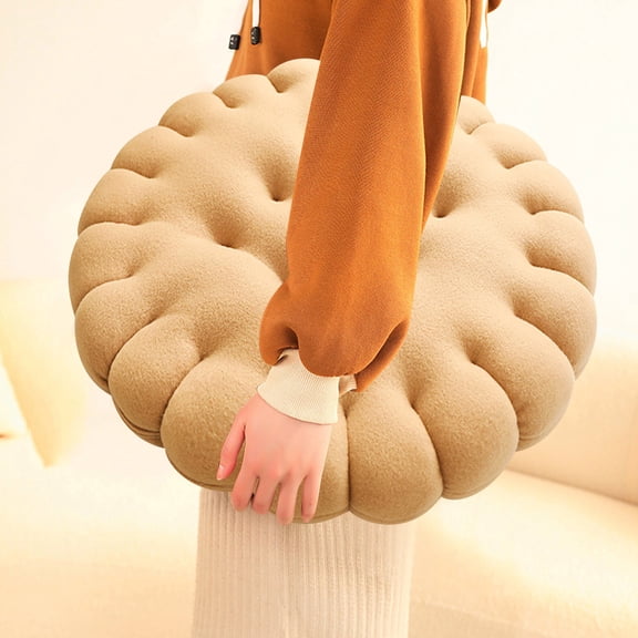 Hesxuno Seat Cushion Round,Hanging Chair Cushions,Round Outdoor Chair Cushions,Waterproof Memory Foam Patio furniture Cushions,Floor Cushion,Throw Pillows Indoor Outdoor,16x16inch(Beige)