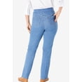 thumbnail image 2 of Woman Within Plus Size Flex Pull-On Straight-Leg Gap-Free Stretch Denim Jeans, 2 of 6